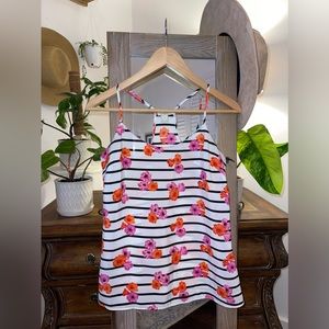 *Super Cute* (gently loved) J Crew, floral camisole white w/ orange/pink flowers
